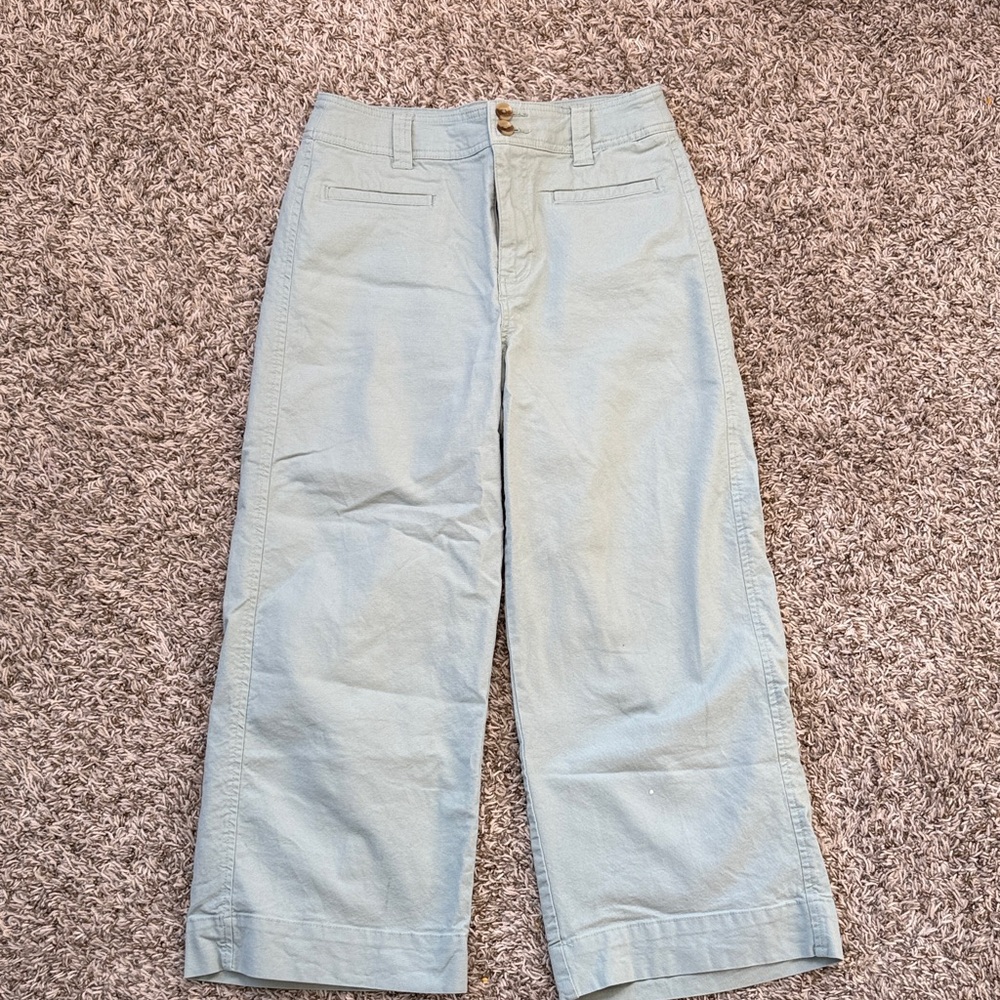 A New Day Cropped Pant Wide Leg Stretch Pastel Blue size 4 - Picture 2 of 7